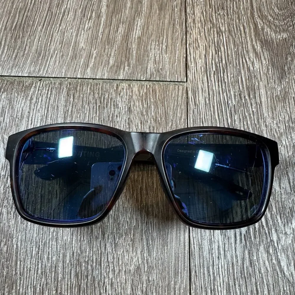 RHEOS BIMINI UNISEX FLOATING POLARIZED SUNGLASSES BLUE LENS TOROISE FRAME
